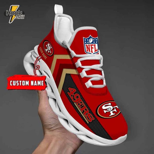 San Francisco 49ers Custom Name Max Soul Shoes V08 Edition