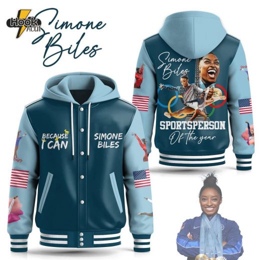 Simone Biles Baseball Hoodie – Gymnastics Inspired Jacket