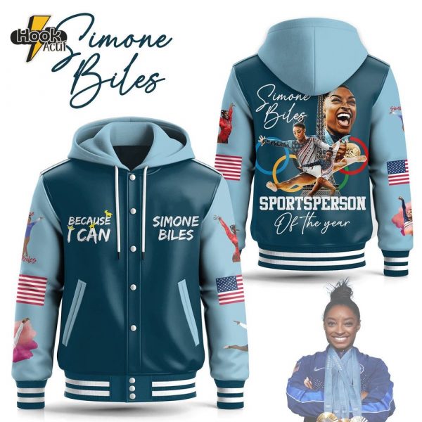 Simone Biles Baseball Hoodie - Gymnastics Inspired Jacket