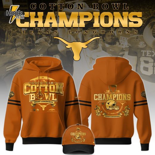 Texas Longhorns Cotton Bowl Champions Hoodie 2025 V2 – Exclusive NCAA Gear