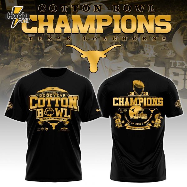 Texas Longhorns Cotton Bowl Champions T-Shirt 2025 - NCAA Championship Merchandise