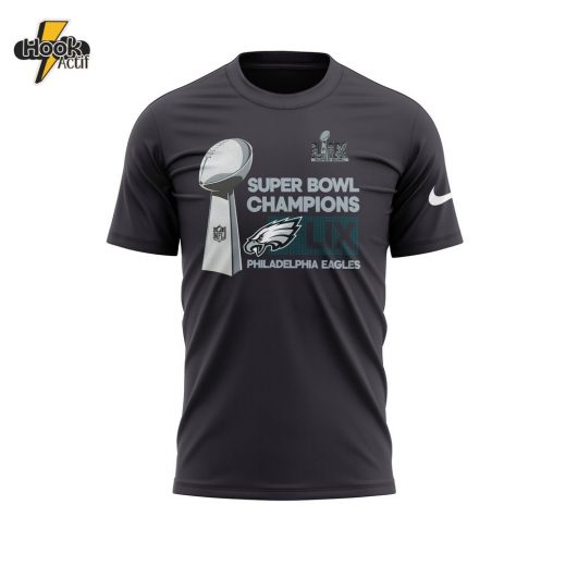 Anthracite Philadelphia Eagles Super Bowl LIX Champions Locker Room Trophy Collection T-shirt