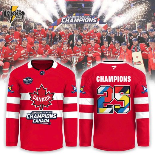 Canada Fanatics Steel 2025 4 Nations Face Off Champions Hockey Jersey