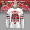 Canada Nations Face off Champions Red NHL Jersey