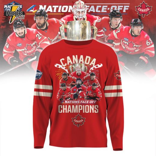 Canada Nations Face off Champions Red NHL Jersey