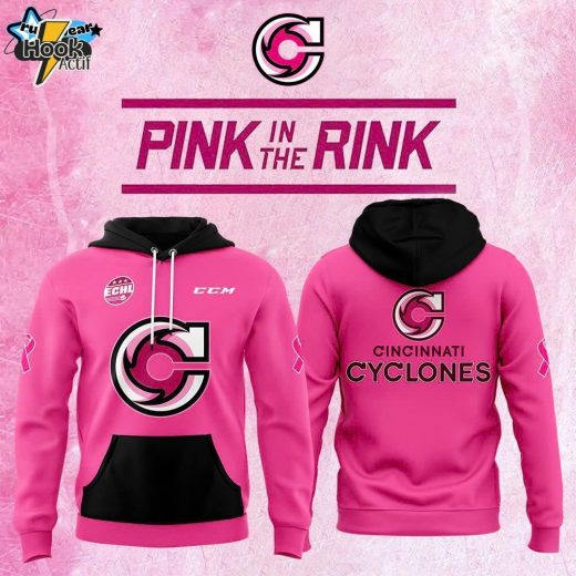 Cincinnati Cyclones x 2025 Pink in the Rink Premium Limited Pullover Hoodie