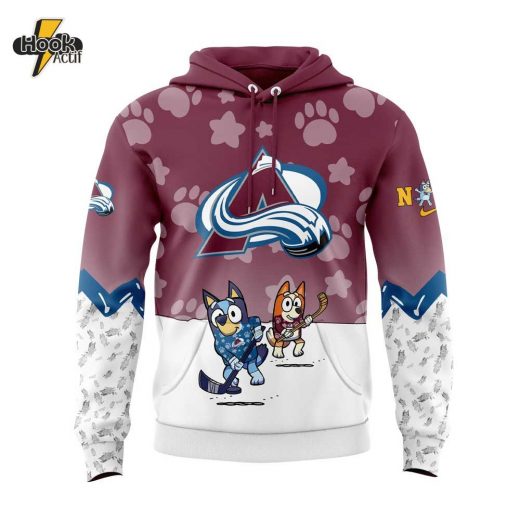 Colorado Avalanche Bluey and Bingo Hoodie