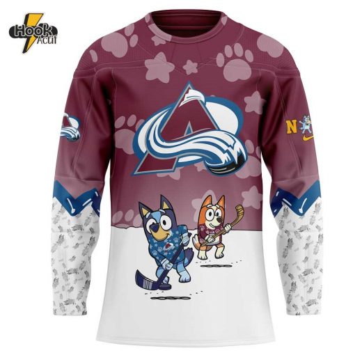 Colorado Avalanche Bluey and Bingo Jersey