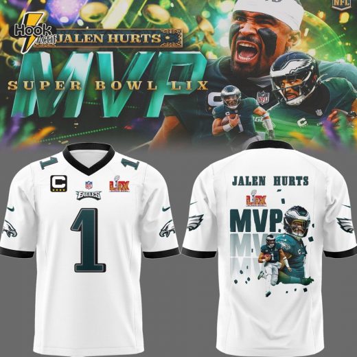 Eagles Football 2024 Limited “Super Bowl LIX MVP Jalen Hurts” White Jersey