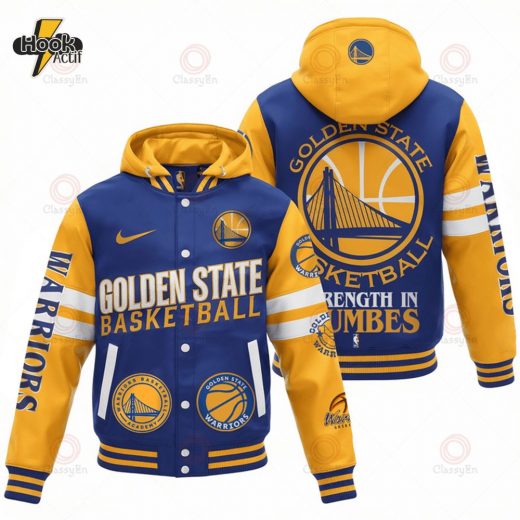 Golden State Basketball Strength In Numbers Hooded Varsity Jacket