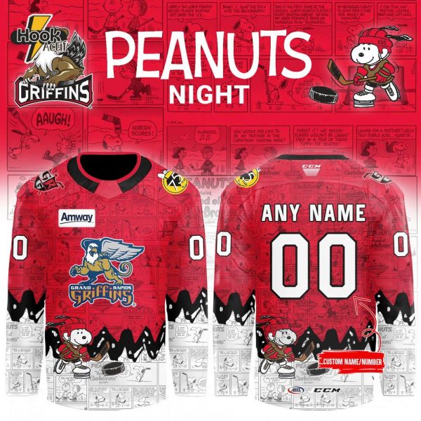 Grand Rapids Griffins 75th Anniversary of Peanuts Jersey