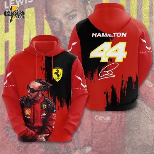 Lewis Hamilton x Scuderia Ferrari 3D Hoodie V2