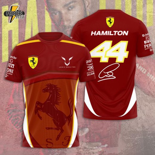 Lewis Hamilton x Scuderia Ferrari 3D Tshirt