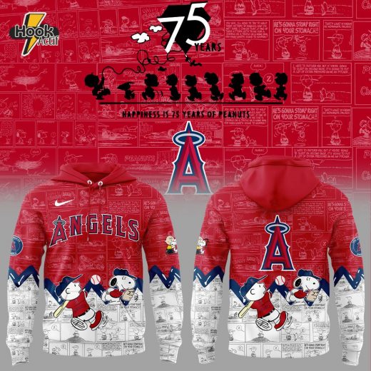 Los Angeles Angels 75th Anniversary of Peanuts V3 Hoodie