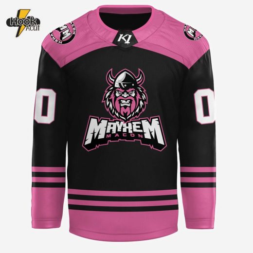 Macon Mayhem x Ice Out Cancer Night Jersey