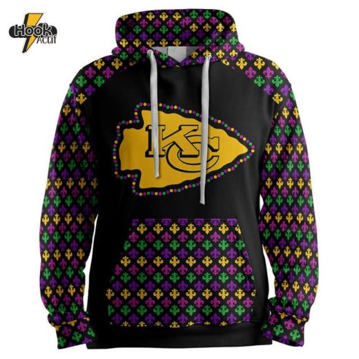 Mardi Gras Kansas City Football Unisex Hoodie