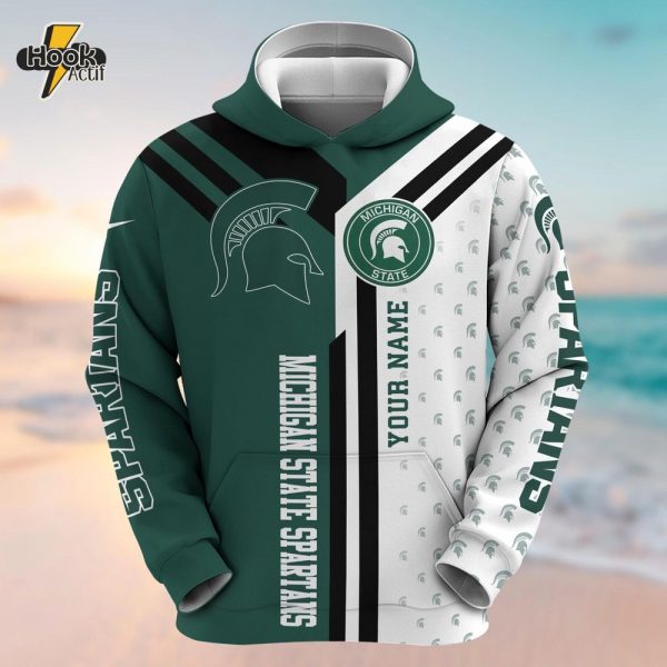 Michigan State Spartans Customized 3D Hoodie – Buy Online at HookActif.com