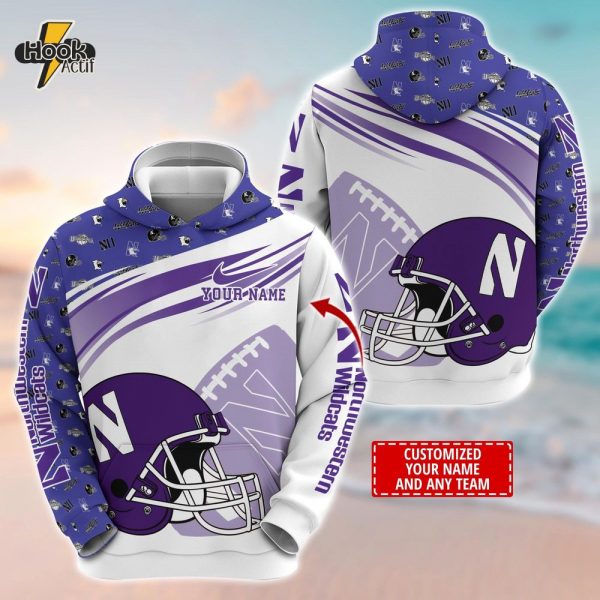 Northwestern Wildcats Customized 3D Hoodie