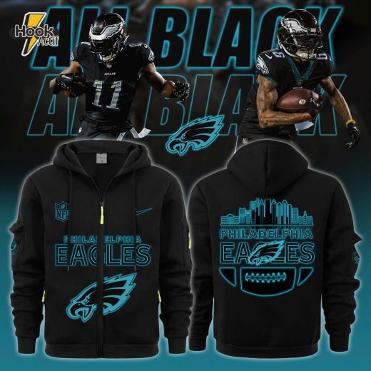 Philadelphia Eagles 2024 All Black New Hoodie