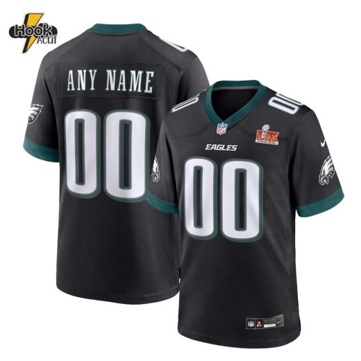 Philadelphia Eagles 2025 Jersey Custom Name and Number (Black)