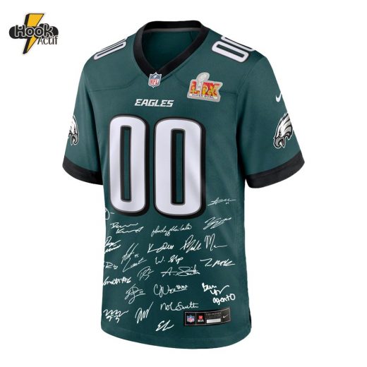 Philadelphia Eagles Champions Super Bowl 2025 Jersey SIGNATURE CUSTOM NAME NUMBER Limited Editions V1