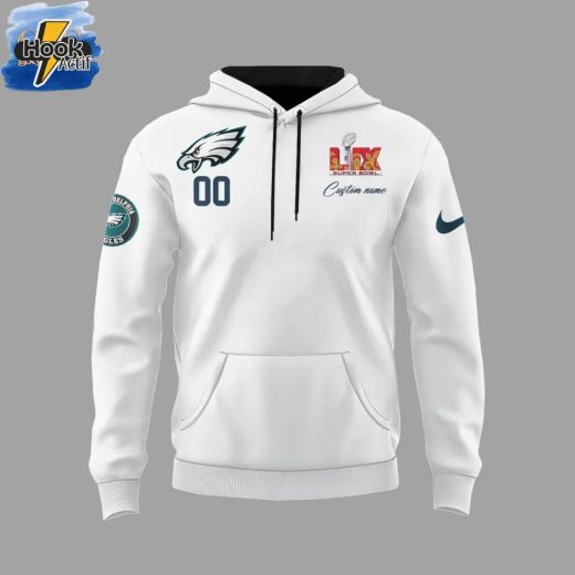 Philadelphia Eagles Champions Super Bowl LIX Limited Edition White Hoodie