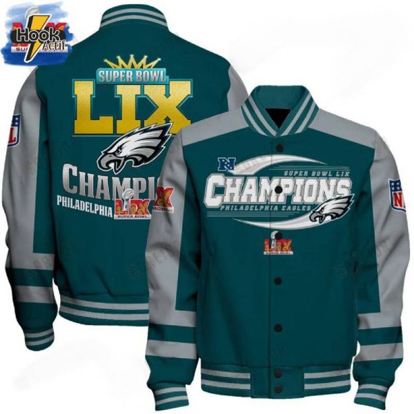 Philadelphia Eagles Super Bowl LIX Champions 2025 3D Baseball Jacket - V04 Limited Edition