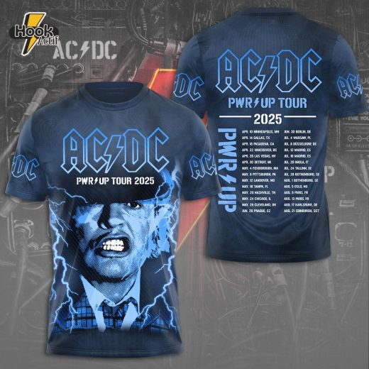 Premium PWR up tour 2025 AC/DC 3D Tshirt