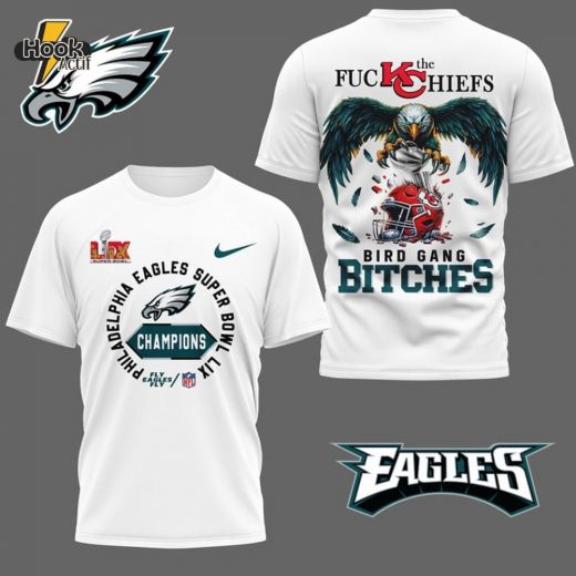 Premium Philadelphia Eagles super bowl 3D white tshirt