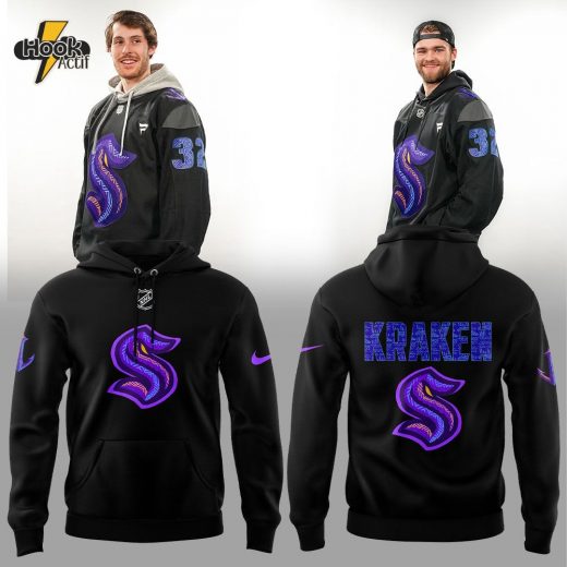 Seattle Kraken Black Hockey History Night Hoodie