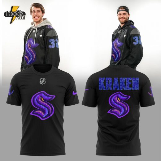 Seattle Kraken Black Hockey History Night T-shirt