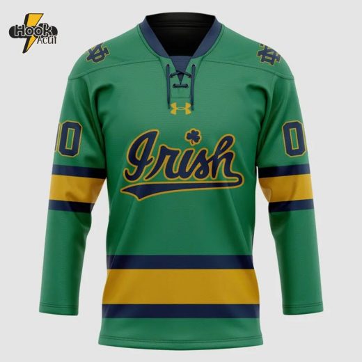 Special 2025 Green Notre Dame Hockey Jersey