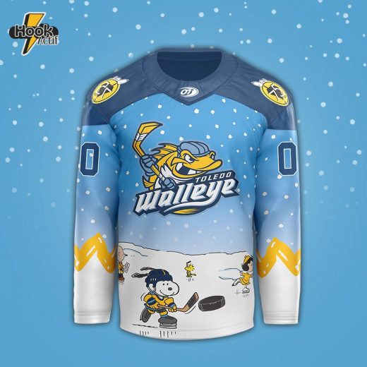 Toledo Walleye x Peanuts Night Limited Edition Custom Jersey