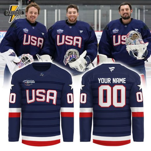 USA Fanatics Navy 2025 4 Nations Face Off Premium Jersey