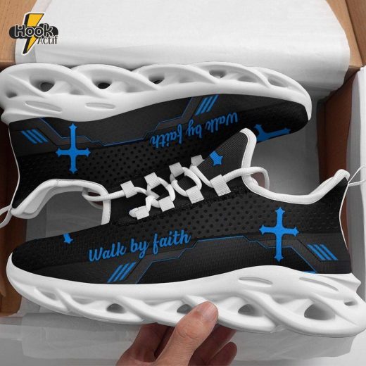 White And Black Jesus Faith Over Fear Christian Max Soul Shoes