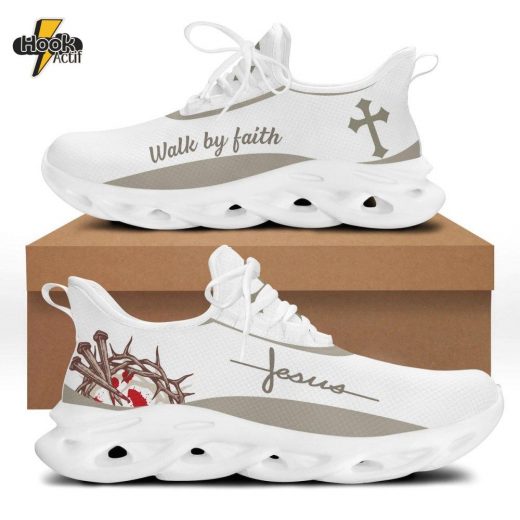 White Jesus Walk By Faith Christian Max Soul Shoes