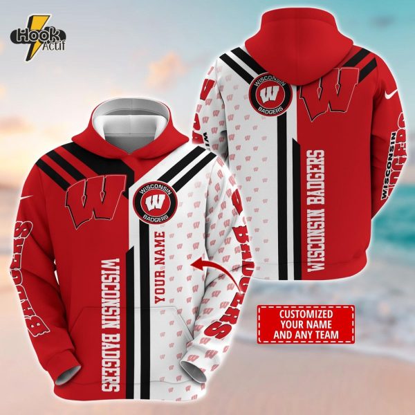 Wisconsin Badgers Customized 3D Hoodie