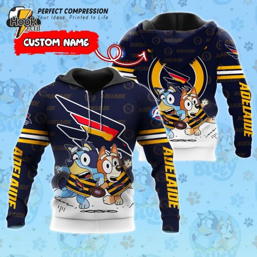 AFL Adelaide Crows And Bluey Personalized Hoodie – New 2025