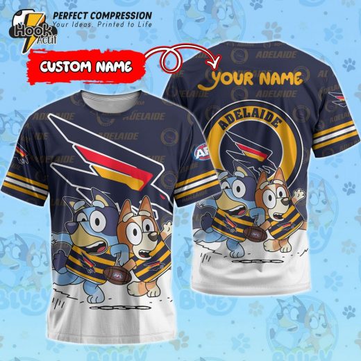 AFL Adelaide Crows And Bluey Personalized Tshirt – New 2025