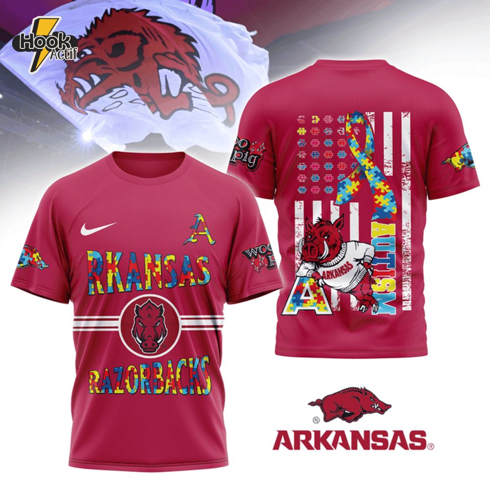 Arkansas Razorbacks Autism Support T-Shirt – Puzzle Piece Edition Arkansas Razorbacks Autism Support T-Shirt – Puzzle Piece Edition