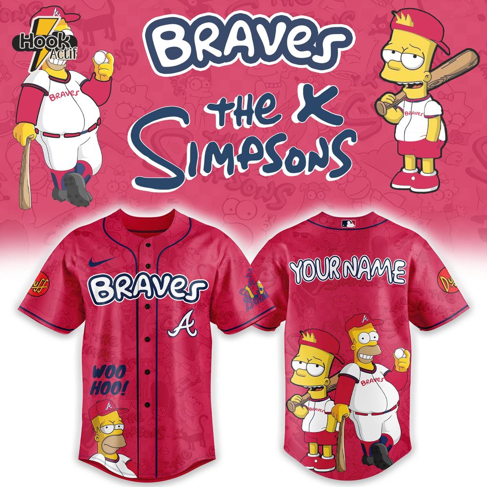 Atlanta Braves x The Simpsons Heritage Baseball Jersey Atlanta Braves x The Simpsons Heritage Baseball Jersey