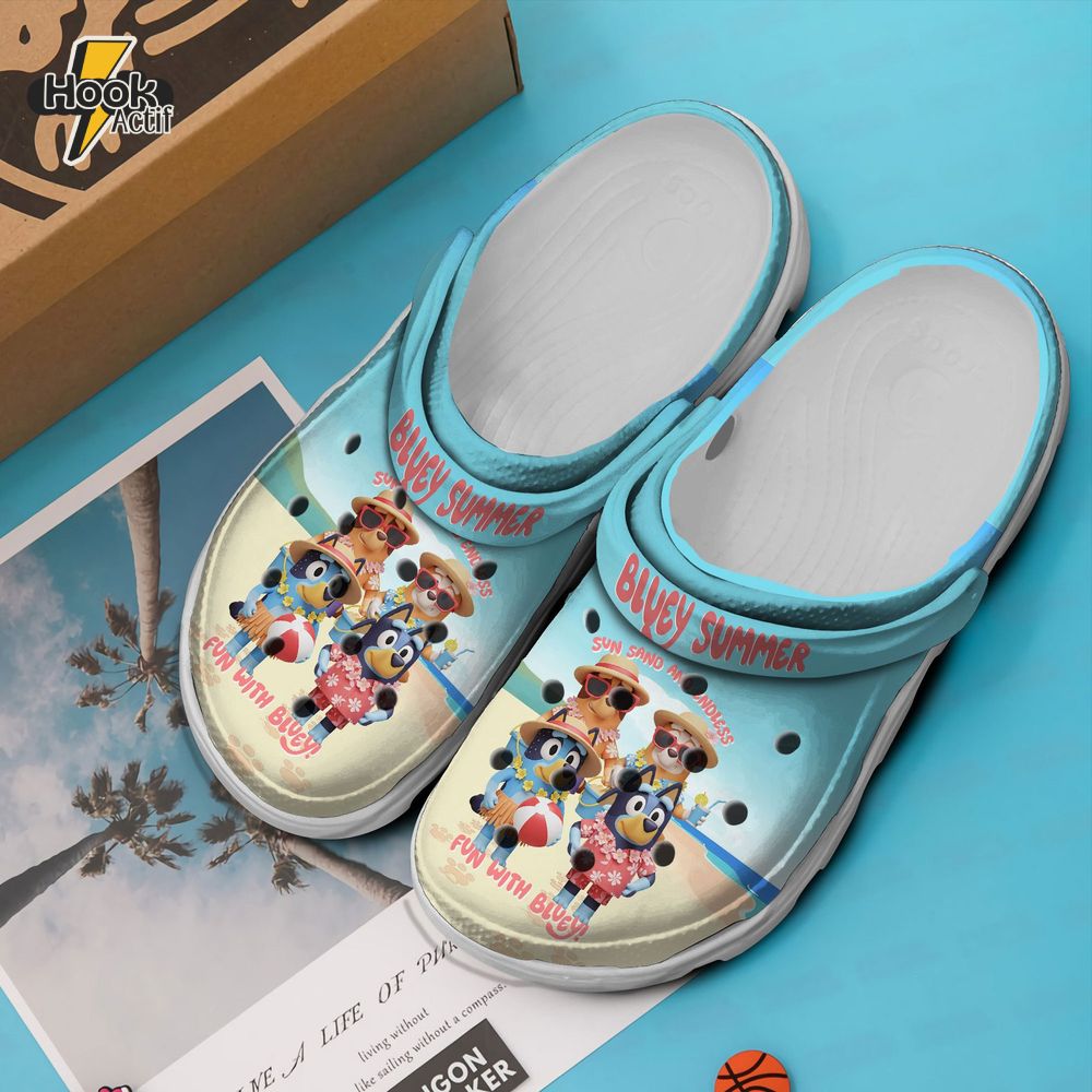 Bluey Summer Beach Clogs – Fun with Bluey Vacation Edition Bluey Summer Beach Clogs – Fun with Bluey Vacation Edition