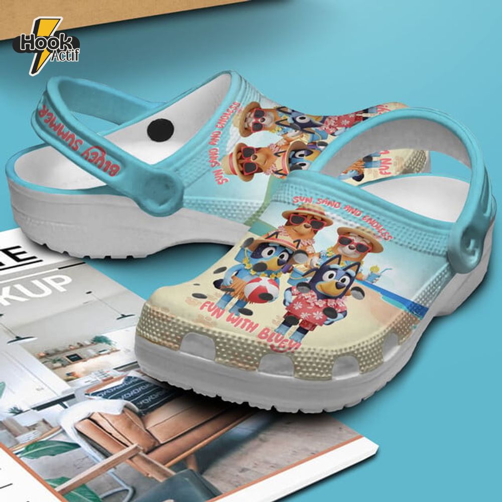 Bluey Summer Beach Clogs – Fun with Bluey Vacation Edition Bluey Summer Beach Clogs – Fun with Bluey Vacation Edition