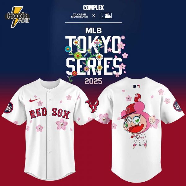 Boston Red Sox Takashi Murakami x MLB World Tour Tokyo Series White Jersey