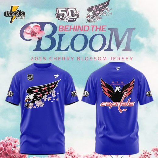 Capitals Unveil Specialty Cherry Blossom Jerseys 50th specialty Black Tshirt