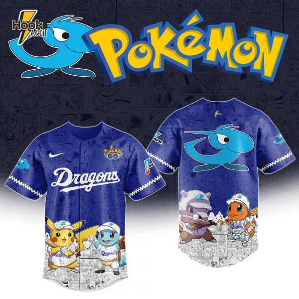 Chunichi Dragons x Pokémon Go 2025 Limited Edition Jersey