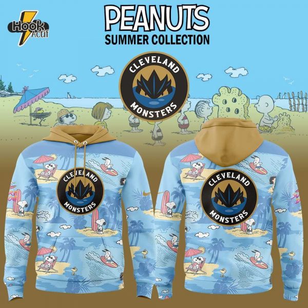 Cleveland Monsters Peanuts Summer Collection Hoodie