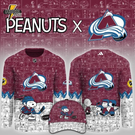 Colorado Avalanche x Peanuts 75 Years Anniversary Limited Hockey Jersey