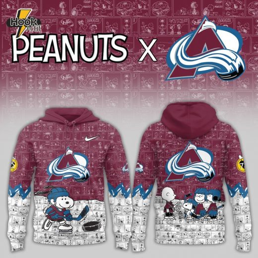 Colorado Avalanche x Peanuts 75 Years Anniversary Limited Hoodie