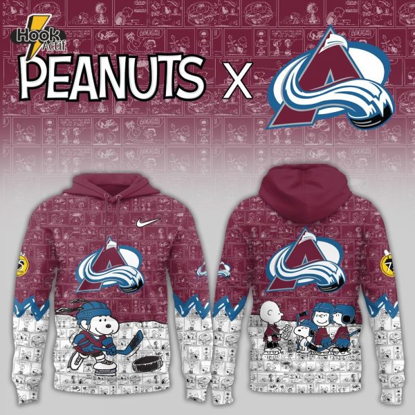 Colorado Avalanche x Peanuts 75 Years Anniversary Limited Hoodie